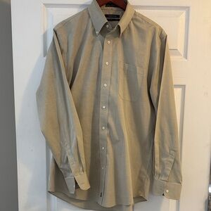 Nordstrom Men's Beige Button-Down Shirt 16 35 Smart care